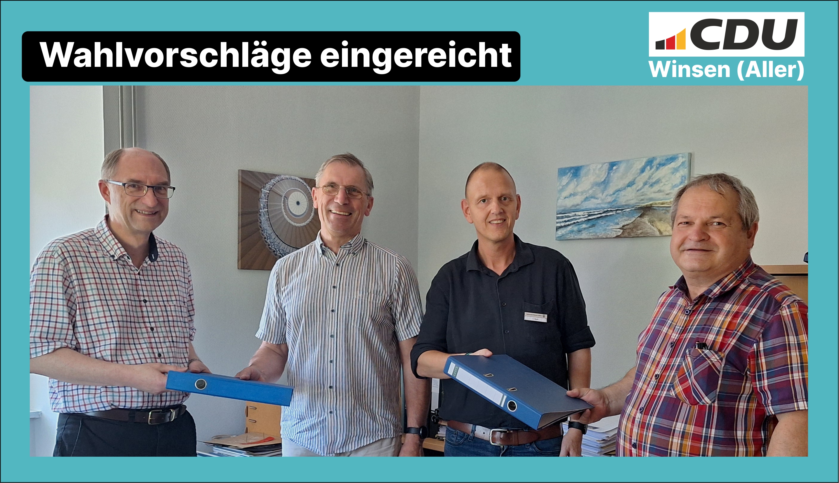 vlnr.: Dirk Burghardi, Wilhelm Redeker, Thorsten Bock, Hans-G�nter Grunke